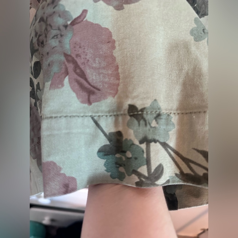 Westport Women's Jacket Floral Camo Collared Button-up Cuff Sleeve XL - Picture 16 of 16